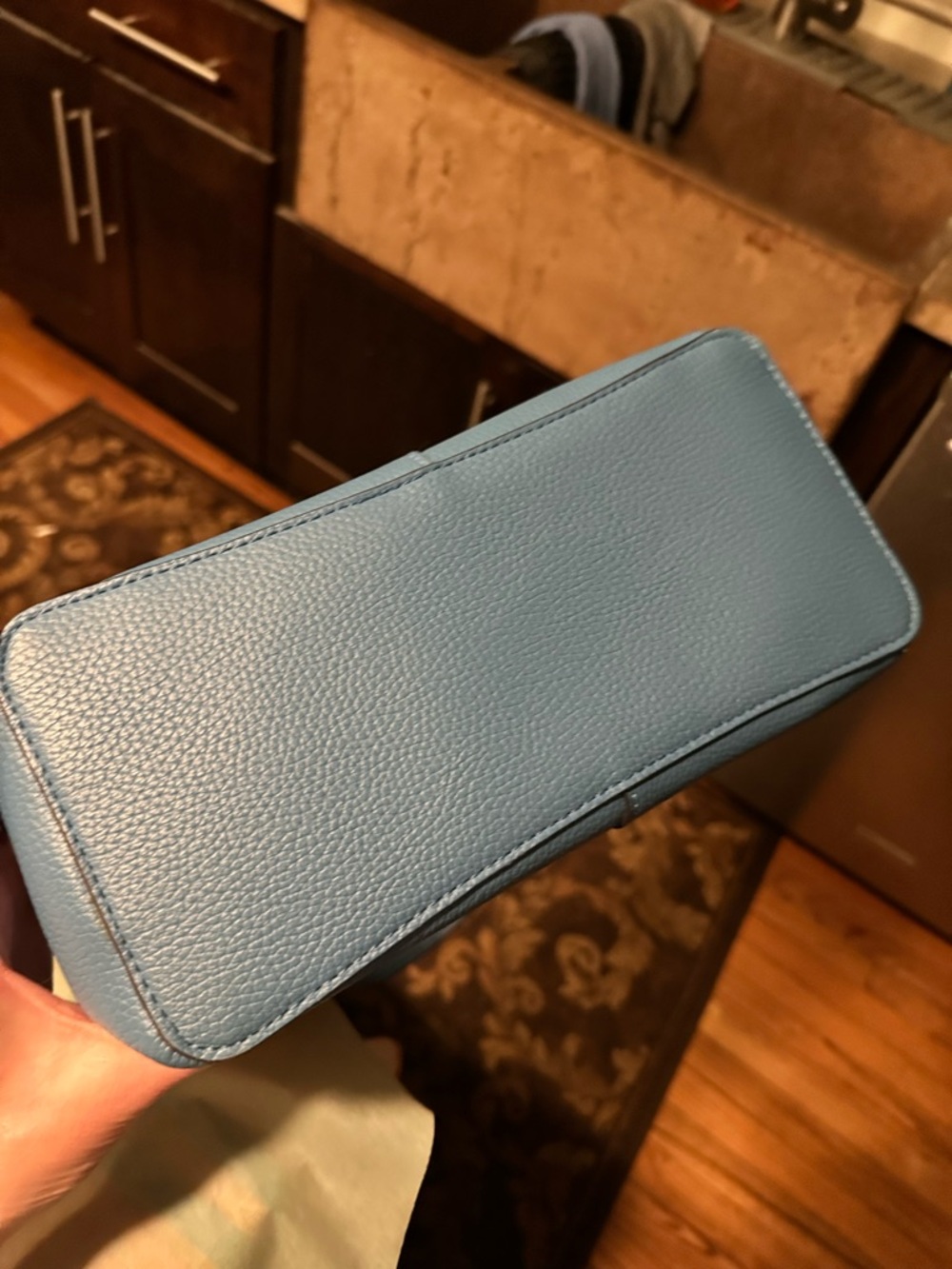 Nanette Lepore Blue Satchel with Black Handles - Picture 6 of 8